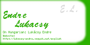 endre lukacsy business card